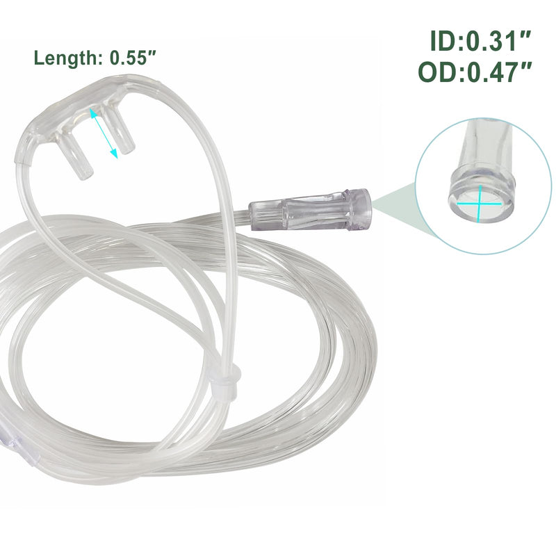 [Australia] - Adult Standard Nasal Cannula, 8.2 ft Cannula Nasal Tubing with Softer Nasal Plug Head for Oxygen, Kink Resistant Nasal Oxygen Cannula for Long-Term Use Patients (5 Pack) 5 