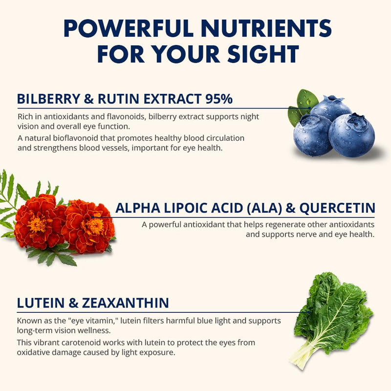 [Australia] - SightCare Lutein and Zeaxanthin Supplements ‚Äì AREDS 2 Eye Vitamins Formula for Macular Health & Blue Light Support ‚Äì Includes Vitamins A, E, B12, Quercetin, ALA, Rutin ‚Äì 60 Capsules 