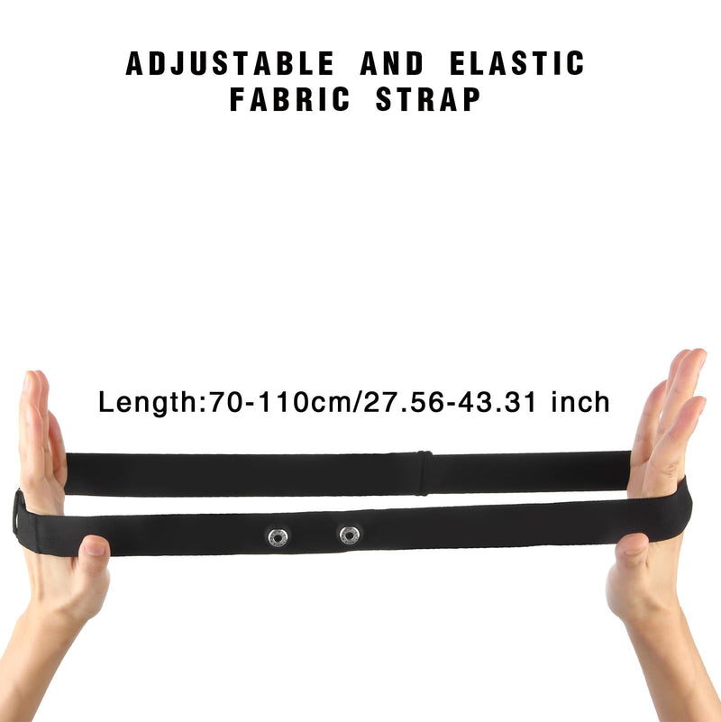 [Australia] - Polar H10 H9 H7 Chest Strap Replacement - Adjustable Soft HRM Compatible with Polar Heart Rate Sensor Black 