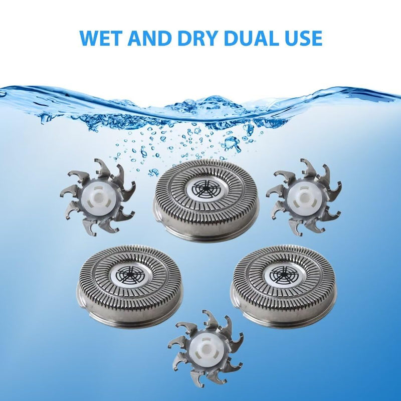 3Pcs Replacement Stainless Steel Shaver Shaving Head Blade Cutters with Clean Brush Compatible with SW-S7105 Electric Shaver Men’s Rotary Shaver Shaver Head Blades