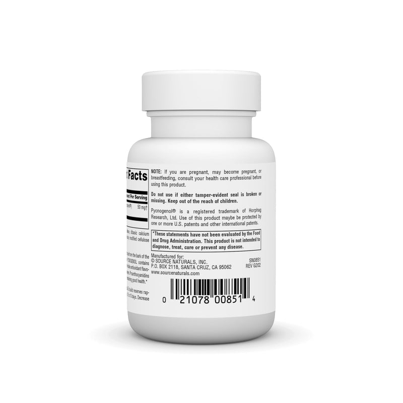 [Australia] - Source Naturals Pycnogenol 50 mg Proanthocyanidin Complex - 30 Tablets 30 Count (Pack of 1) 