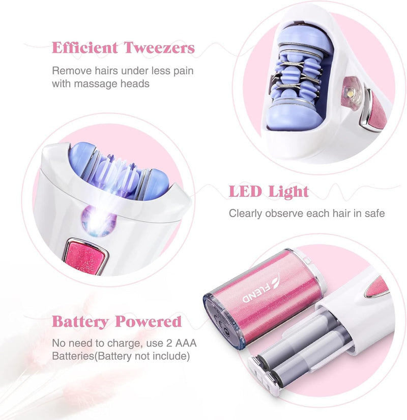 [Australia] - Epilator facial, wireless epilator for women for facial and body hair removal, electric mini epilator with LED light, bikini trimmer for the face, body, armpit, bikini leg 
