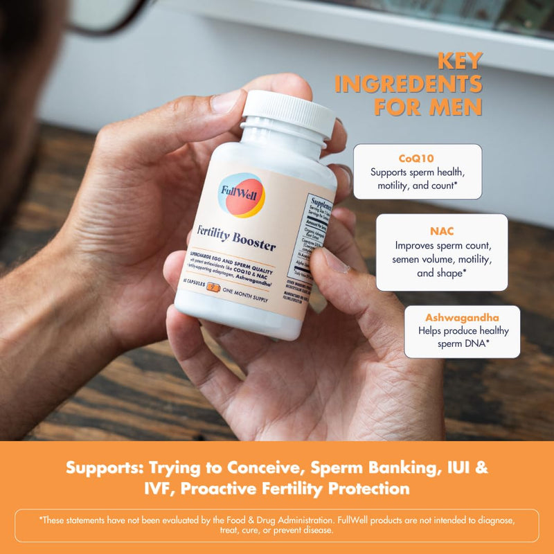 [Australia] - Fertility Booster for Men & Women | Conception Support for Healthy Egg Quality, Sperm Motility and Strength | Dietitian-Formulated | Ashwagandha, CoQ10 & NAC, 3rd Party Tested, 30 Servings Fertility Booster 1 Pack 