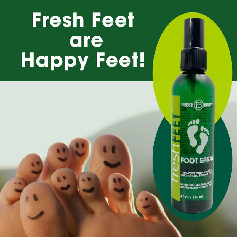 [Australia] - Fresh Body FB Fresh Feet Odor Fighting Spray with Essential Oils for Feet & Shoes, 4 Ounce Spray Bottle (2 Pack) 2 Pack 