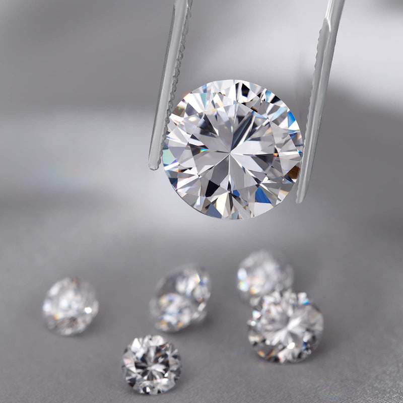 Honoson 10 Pcs Stainless Steel Tweezers for Crafting with Curved Serrated Tip Multipurpose Forceps Sewing Machine Tweezers Bulk (Silver) Silver