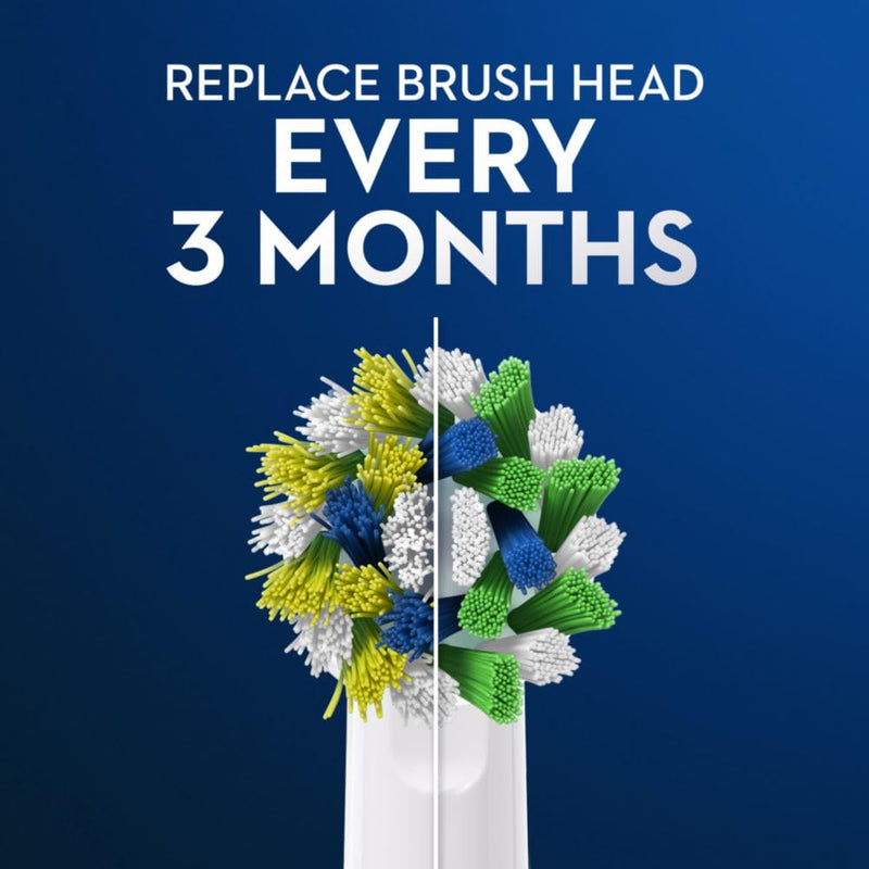 Oral-B Cross Action Replacement Brush Heads for an Oral-B Electric Toothbrush, Pack of 4 White 4 Count (Pack of 1)