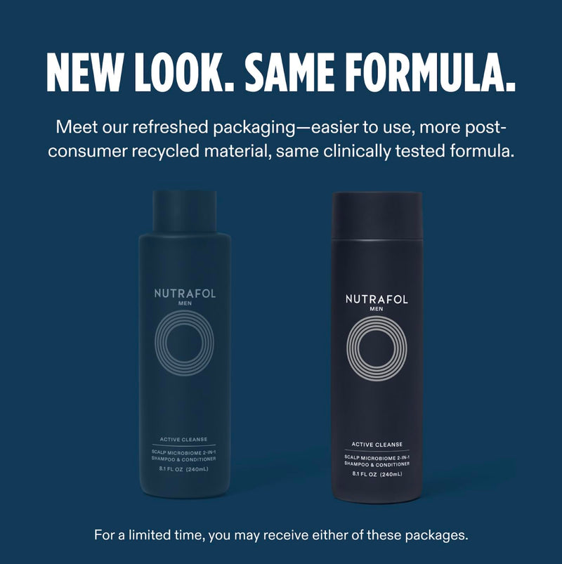 Nutrafol Men's 2-in-1 Shampoo and Conditioner for Thinning Hair, 8.1 Fl Oz