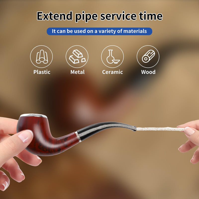 [Australia] - Phinus 300 Pack Pipe Cleaners Pipe, 6-Inch Pipe Cleaners Bulk, Cotton and Plastic Pipe Cleaner, Pipecleaners for Removing Tar & Resin, Pipe Cleaners for Plastic Metal Ceramic Wood Pipe 