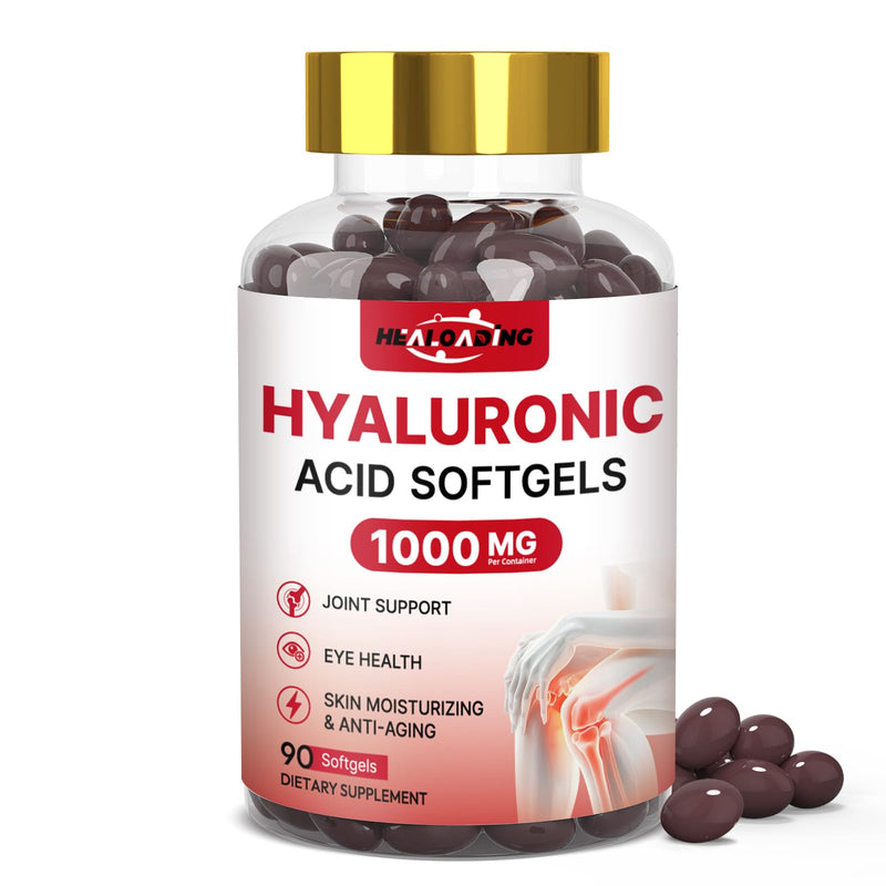 [Australia] - Hyaluronic Acid Supplements 1000mg Softgels: Joint Supplements for Men Hyaluronic Acid for Skin & Joint Hydration Non-GMO and Gluten Free 