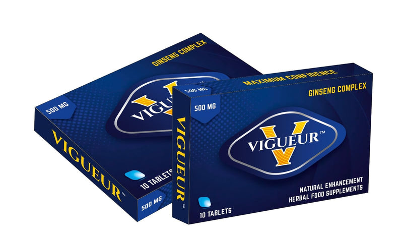 VIGUEUR 500mg New UK | Stronger | Longer | Harder | Performance | Extra Strength Enhancing, Stamina Endurance Booster Supplement Pills for Men | 10 Ginseng Tablets