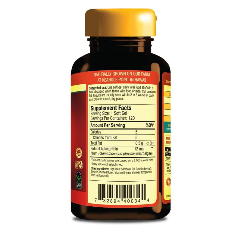 [Australia] - Nutrex Hawaii Bioastin Hawaiin Astaxanthin 12mg - 120 Count 