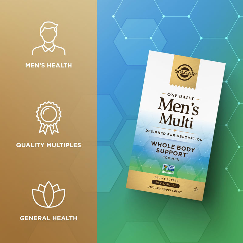 SOLGAR One a Day Women & Mens Bundle:Daily Women's Multi Whole Body Support, 60 Servings + Daily Men's Multivitamin Whole Body Support Supplement, 60 Servings