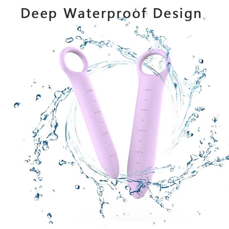 [Australia] - 5-Pack Silicone Dilators for Pelvic Floor for Women with Fine Scales, Pelvic Wand Massager，Pelvic Floor Muscle Trainer, Pelvic Floor Strengthening Device with Storage Bag, Purple 