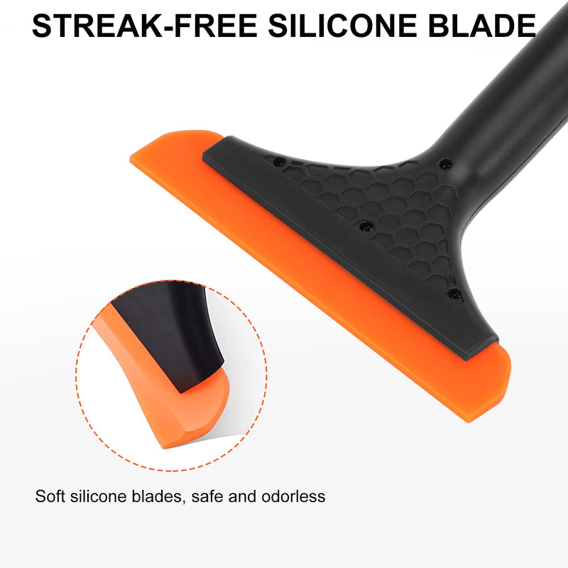 [Australia] - SetSail Shower Squeegee for Glass Doors, Small Squeegee for Shower Glass Door Mini Silicone Squeegee for Window, Door, Bathroom, Mirror, Car Window 1 Pack 