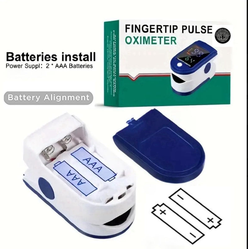 [Australia] - Finger Pulse Oximeter Larger Display Blood Oxygen Monitor with Batteries and Lanyard Included Fingertip Pulse Oximeter Color: Navy Blue 