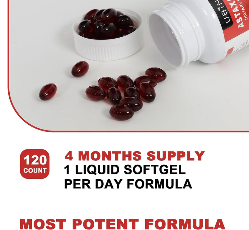 [Australia] - Premium Astaxanthin Supplements 12mgÔºå Softgels 120 Servings, Supports Immune, Skin, Eye & Joint Health-Non-GMO, Gluten-Free, Microalgae Extract Supplement 
