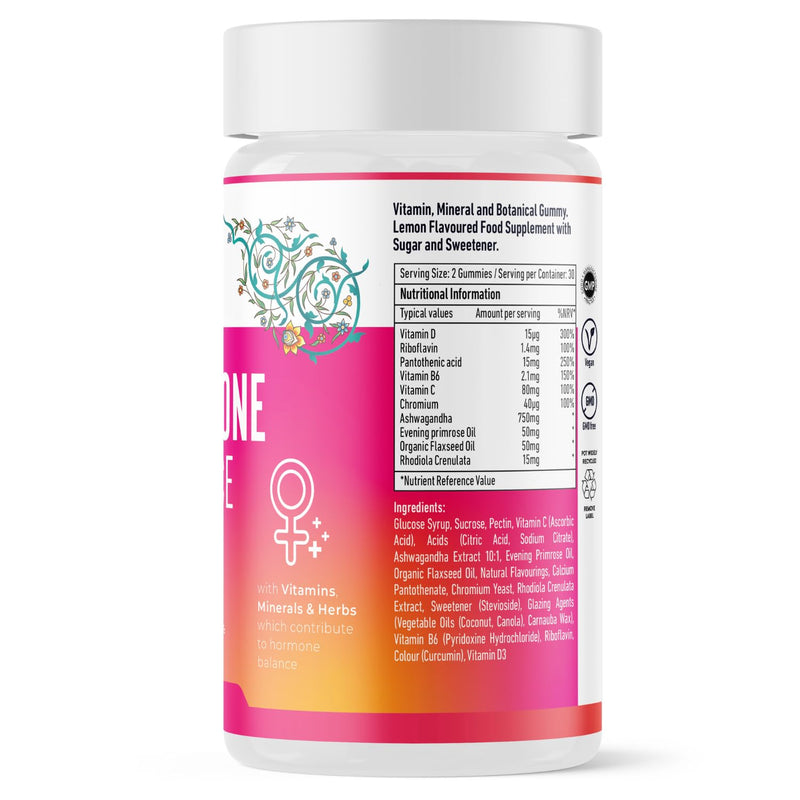 Vedic Hormone Balance Gummies | Natural Support for Female Health- for Teens & Women of All Ages | Essential Vitamins, Minerals & Herbs for Women’s Health | Yummy Lemon Flavour- 60 Vegan Gummies