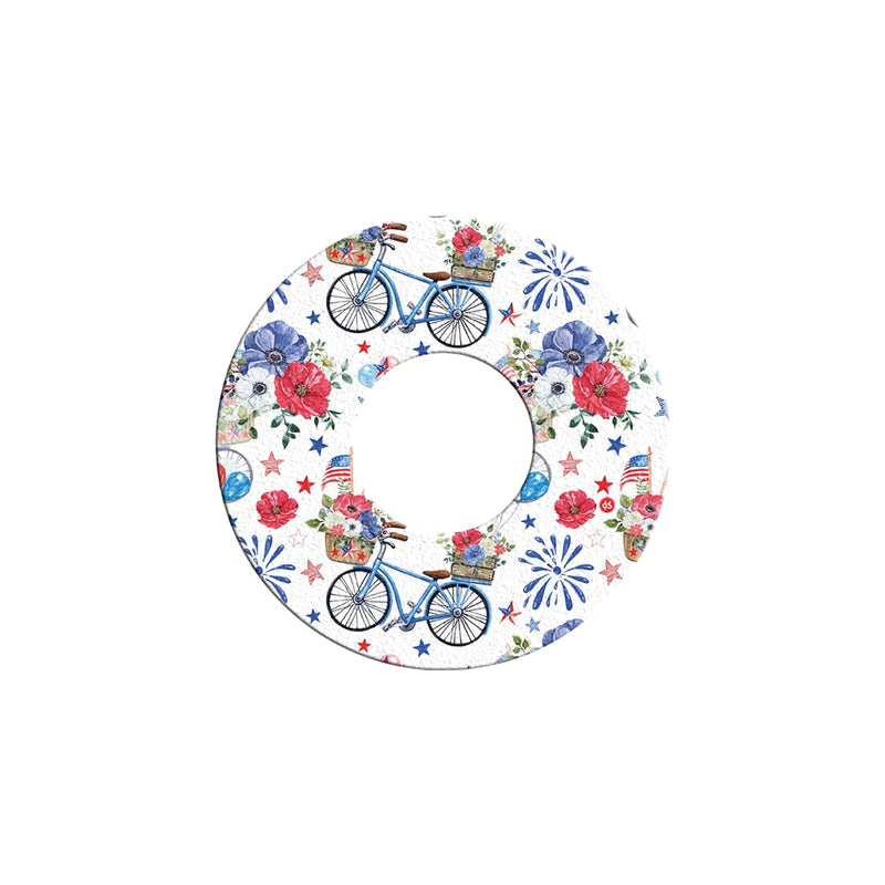[Australia] - 4th July - Adhesive Patch for Libre 2 Sensor, Watertight, Freestyle Libre Transmitter, Peel Resistant, Hypoallergenic, Freestyle Libre 2 sensors Independence Day Pack of 5(Freestyle Libre) 