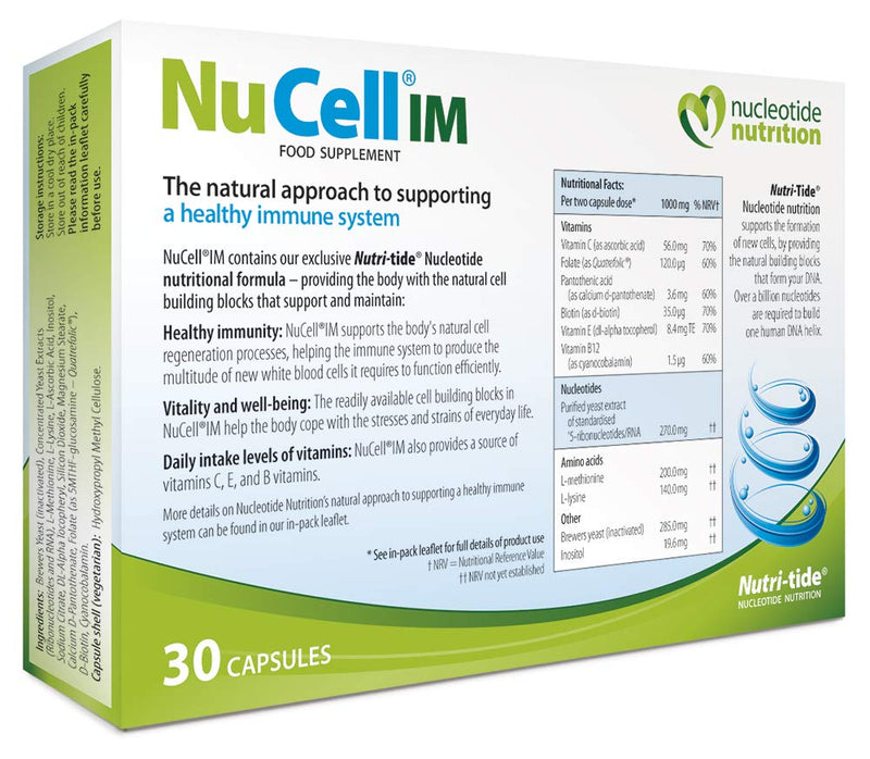 NuCell IM Food Supplement, Verified Immune & Stress Support, Pack of 30 Vegi-Caps – 15 Servings