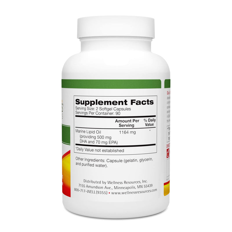 [Australia] - Wellness Resources Daily DHA - Highest Potency & Purity DHA Fish Oil in TG Form (180 Capsules) 180 Count (Pack of 1) 