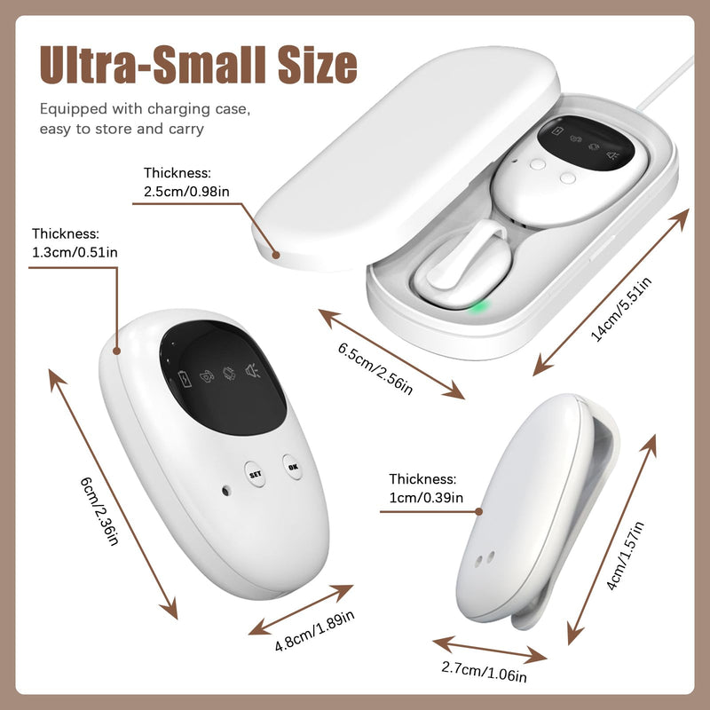 [Australia] - Wireless Bedwetting Alarm for Boys and Girls, USB Rechargeable, 3 Working Modes, Pee Alarm for Elderly AlzheimerÔºåWhite 