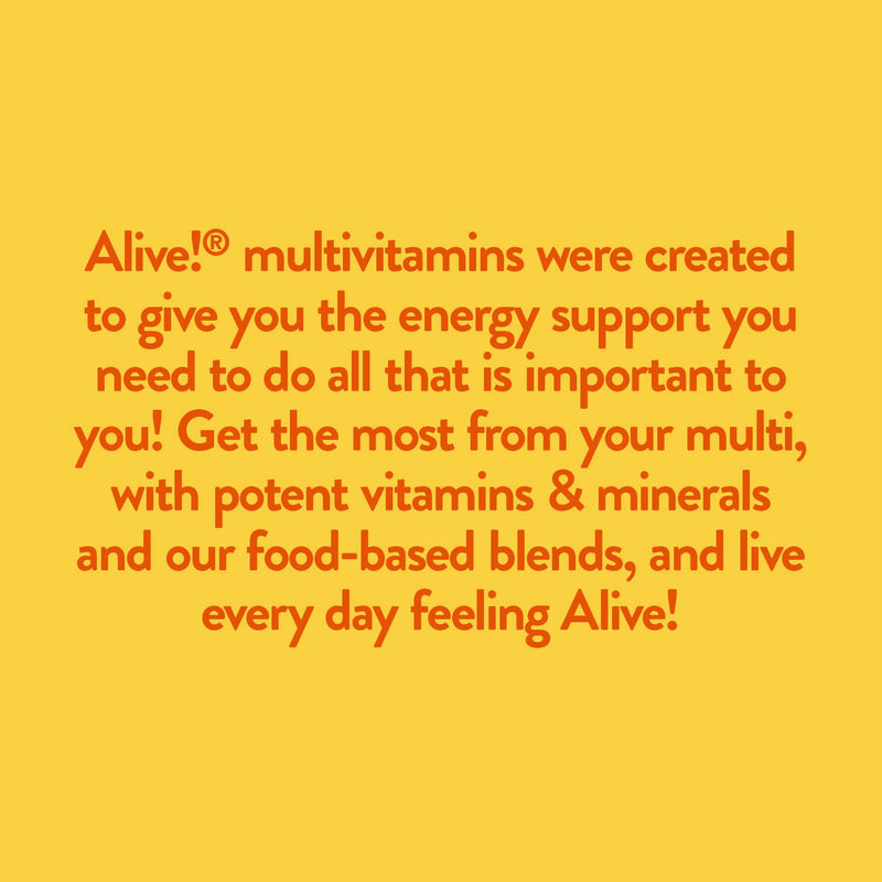 Nature's Way Alive! Max Potency Daily Multivitamin Tablets, Natural, 90 Count