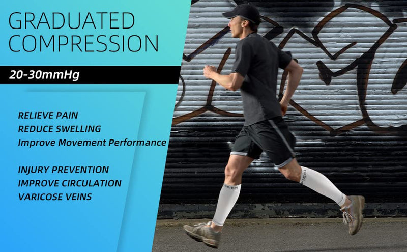 15-20mmHg Skin Calf Compression Sleeve Men and Women Wide Calf Sleeve Brace Compression Socks for Leg Support, Shin Splint,Pain Relief 3X-Large