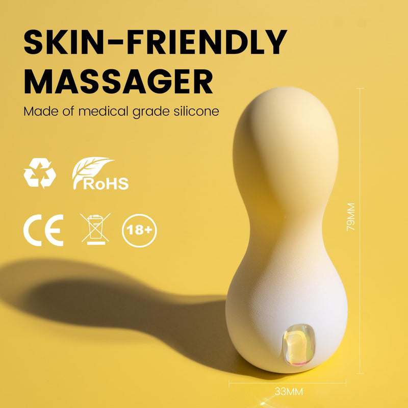 Personal Massage Device Smallest and Strongest Cordless Handheld Massager - Cute & Powerful - Best for Travel - Magic Stress Away - Perfect on Neck Legs Hand Pains and Sports Purple