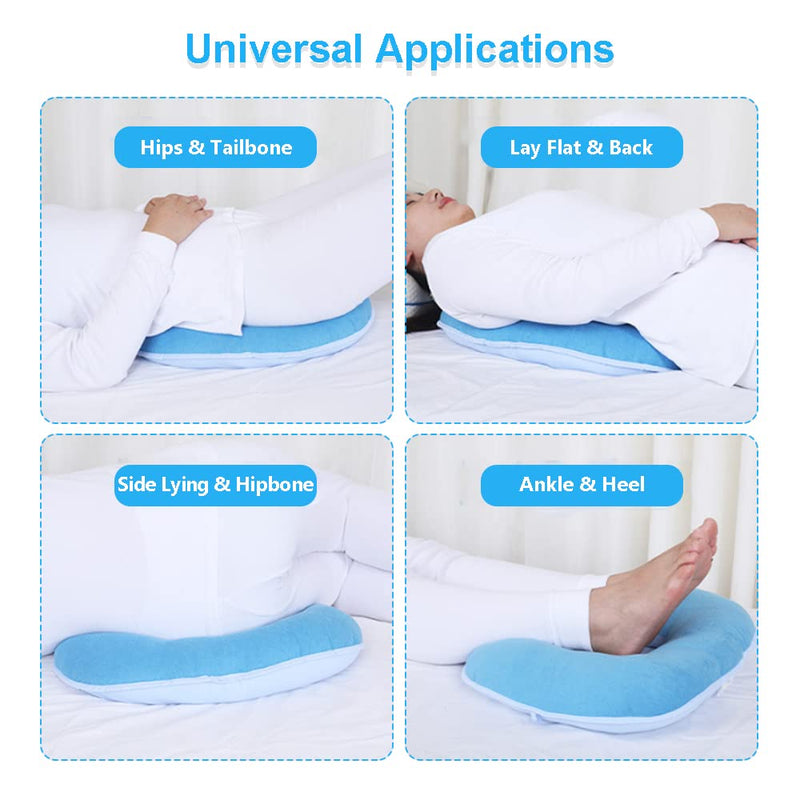 [Australia] - MESINURS Donut Butt Pillow, Anti-Decubitu Pad Bed Cushion, Pressure Nursing Pad for Bedridden, Elderly, Disabled, Pregnant (17"x17", Square) 17"x17", Square 