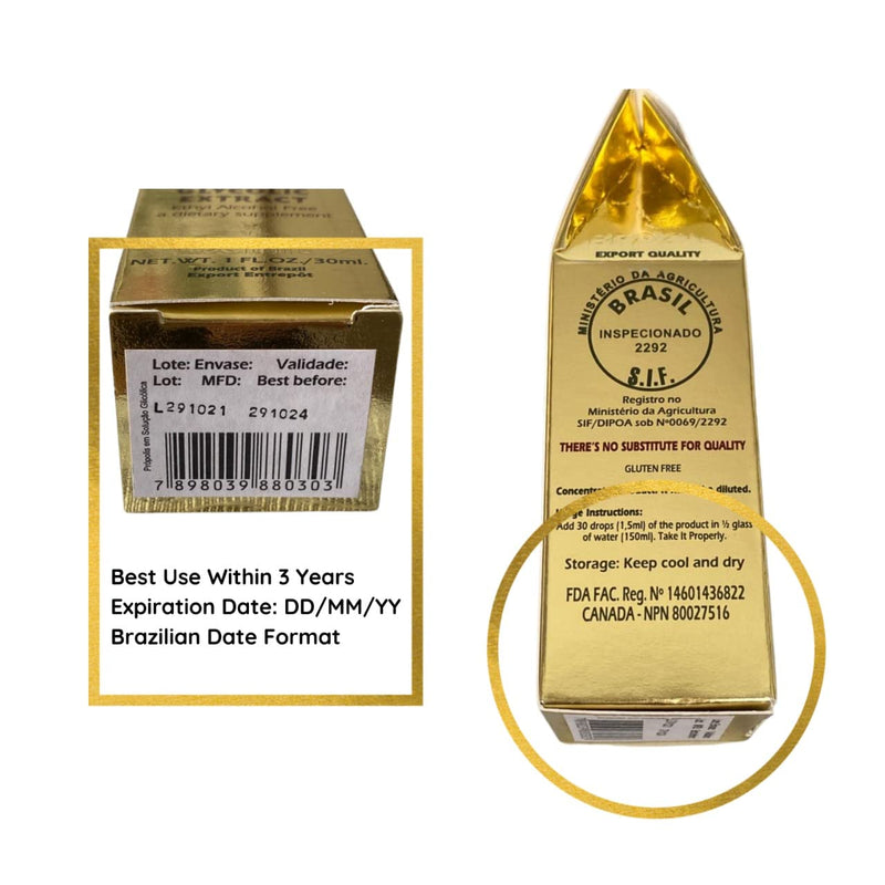 [Australia] - Brazil Brazillian Green Bee Propolis Liquid Extract Sunyata No Alcohol 30ML(1 Pack) 