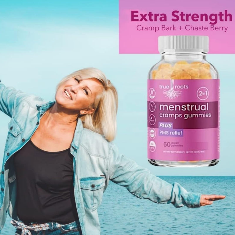 [Australia] - Menstrual Cramp Relief Period Relief Gummies Healthy Flow | Flo Menstrual Cycle Relief, Cramping and Bloating | Vegan & Natural Flavors | 60 Count‚Ä¶ 