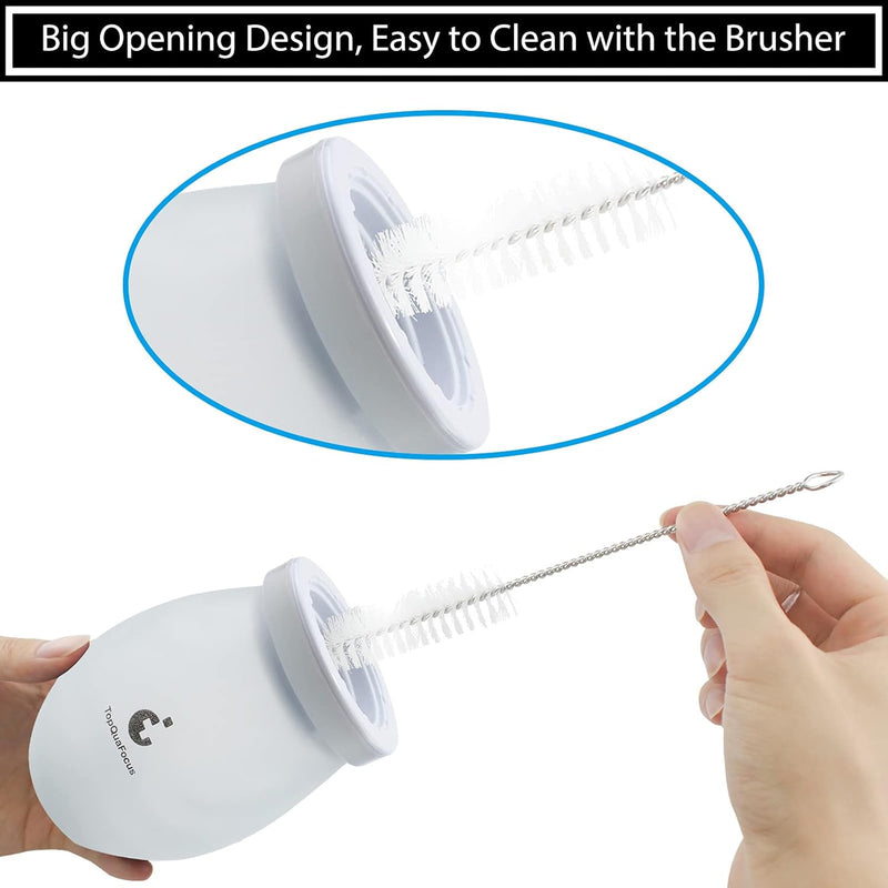 [Australia] - TopQuaFocus Enema Bulb Kit Home Coffee Enema for Men and Women Large Enema Bulb 11oz / 320ml with 5 Enema Nozzle & Silicone Tube, BPA & Phthalates Free Clear 