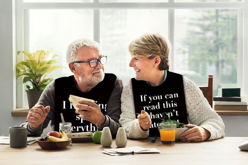 [Australia] - Funny Adult Bibs for Men Washable Waterproof Adult Bib for Eating with Crumb Catcher B Style - 1 Pack 