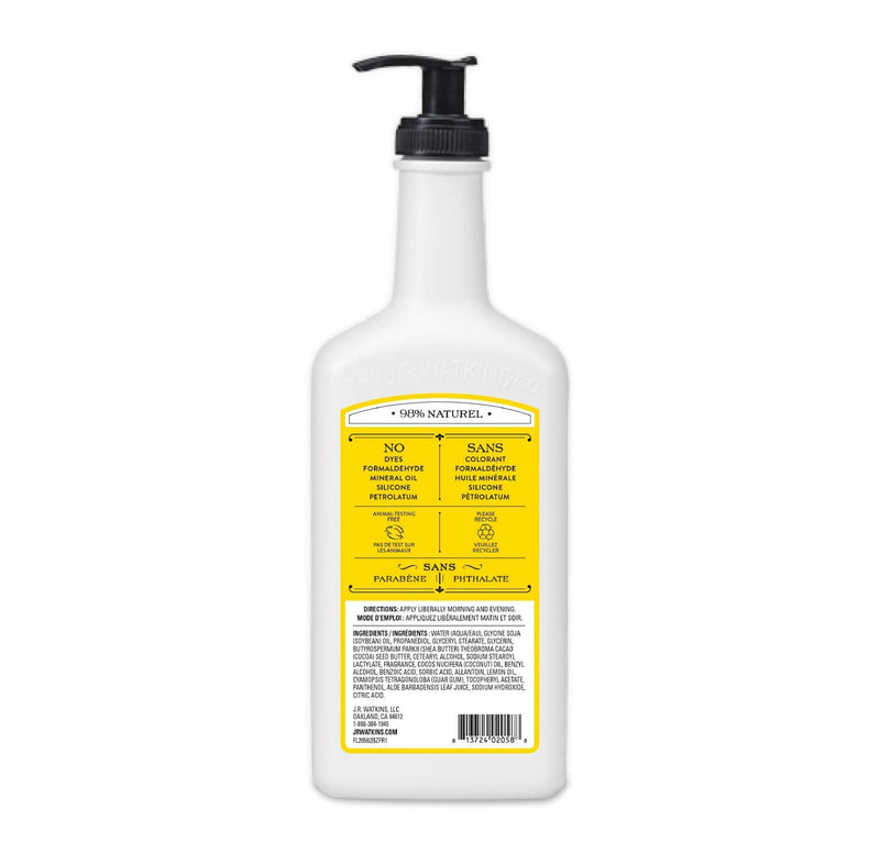 J.R. Watkins Daily Moisturizing Lotion, Lemon Cream, 18 Fl Oz 18 Fl Oz (Pack of 1)