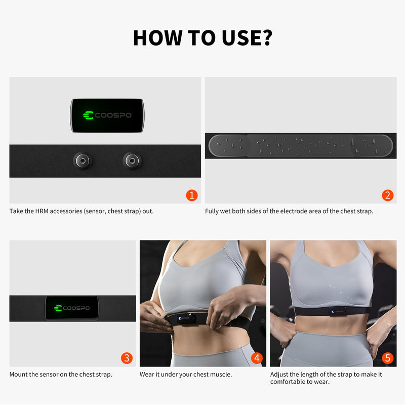 [Australia] - COOSPO Heart Rate Monitor Chest Strap H9Z, HRM Bluetooth 5.0 ANT+,Heart Rate Monitor Chest Sensor with Rechargeable Battery 