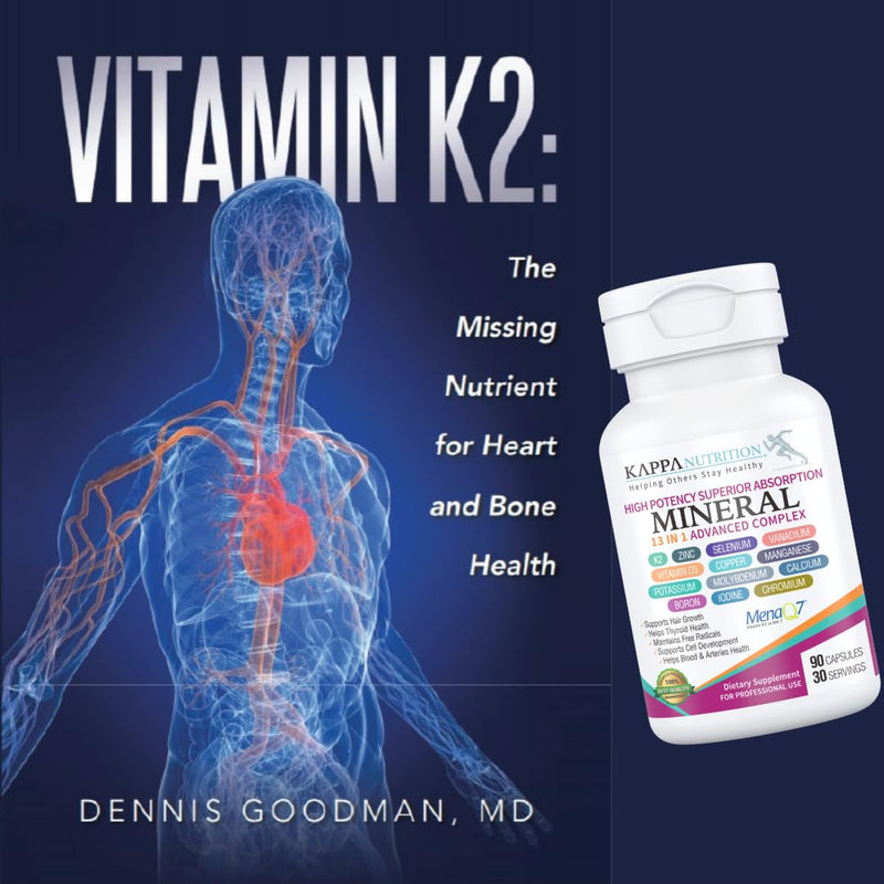 [Australia] - KAPPA NUTRITION (90 Capsules,Vitamin K2, Vitamin D3, Zinc, Selenium, Vanadium, Copper, Manganese, Potassium, Molybdenum, Calcium, Chromium, Iodine, Boron, Mineral 13 in 1 Advanced Complex, from 
