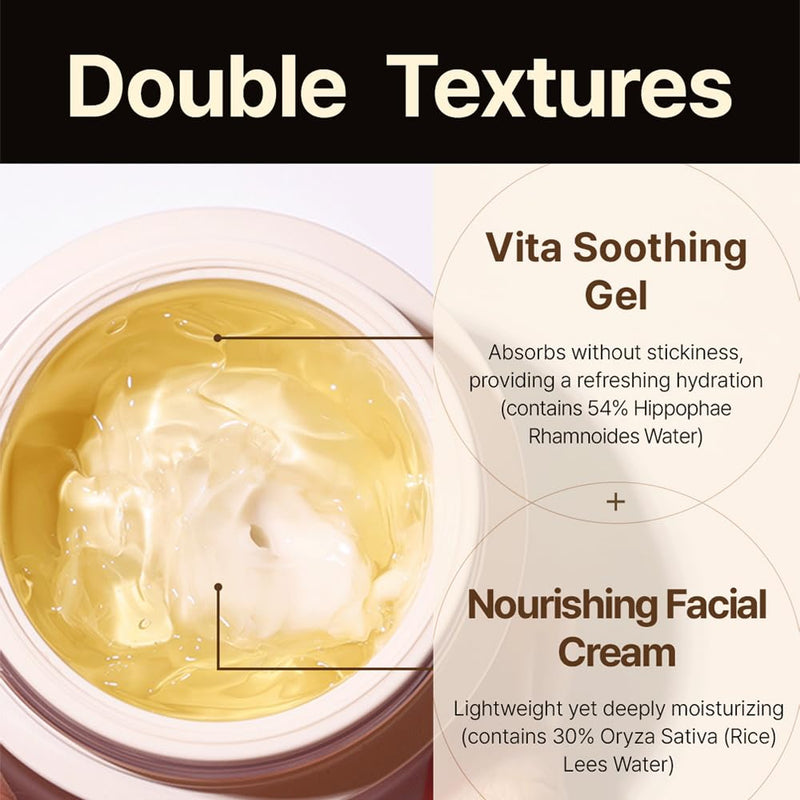 Elishacoy | MIIN SILOK Radiance Dual Cream, 2 in 1 Brightening & Firming Cream with Rice Lees & Vitamins, Custom Blend Texture, Improves Skin Tone, Elasticity & Dark Spots, 60g (2.11 oz)