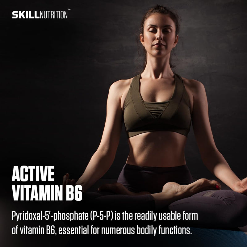 Skill Nutrition Magnesium Malate + Vitamin B6 | 340 mg Magnesium per Serving | 3000 mg Magnesium Malate, Active B6 P-5-P | No Magnesium Oxide | 60 Capsules