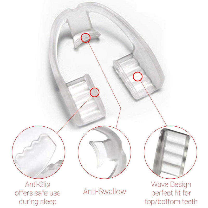 [Australia] - Mouth Guards for Teeth Grinding – Dental Night Guard for Bruxism, Clenching & TMJ Relief, 4 Pcs 