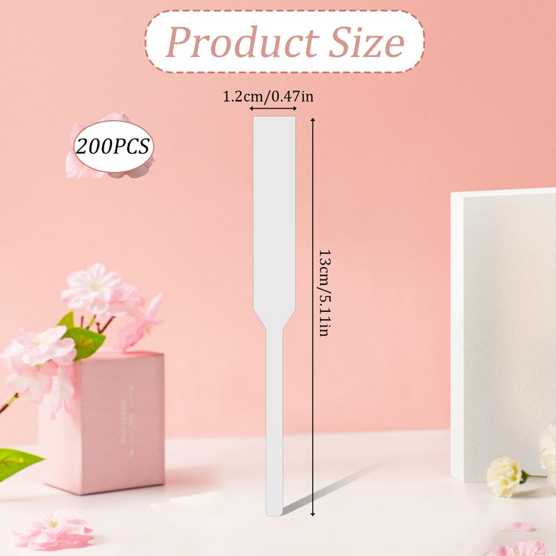 [Australia] - 200 PCS Perfume Test Strips Paper Disposable White Perfume Paper Strips, Perfume Tester Strips Essential Oils Test Card Blotter Paper for Perfume Fragrances Scents Testing 200 Pcs 