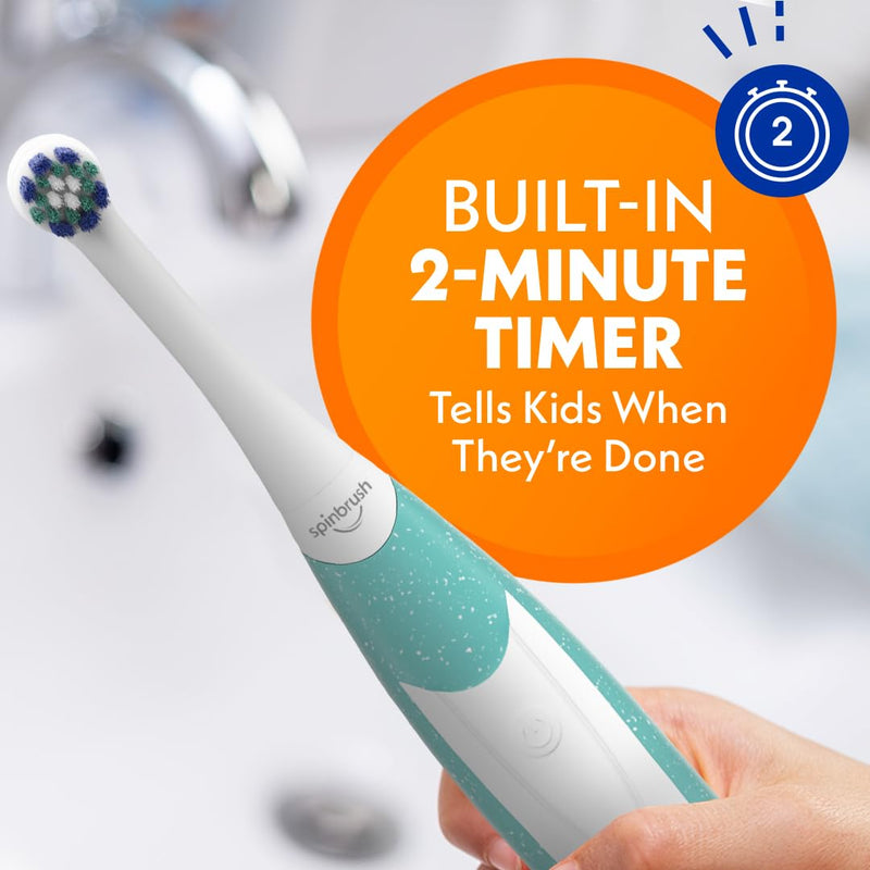 [Australia] - Spinbrush Kids Electric Toothbrush, Shimmery Sparkle, Battery-Powered 