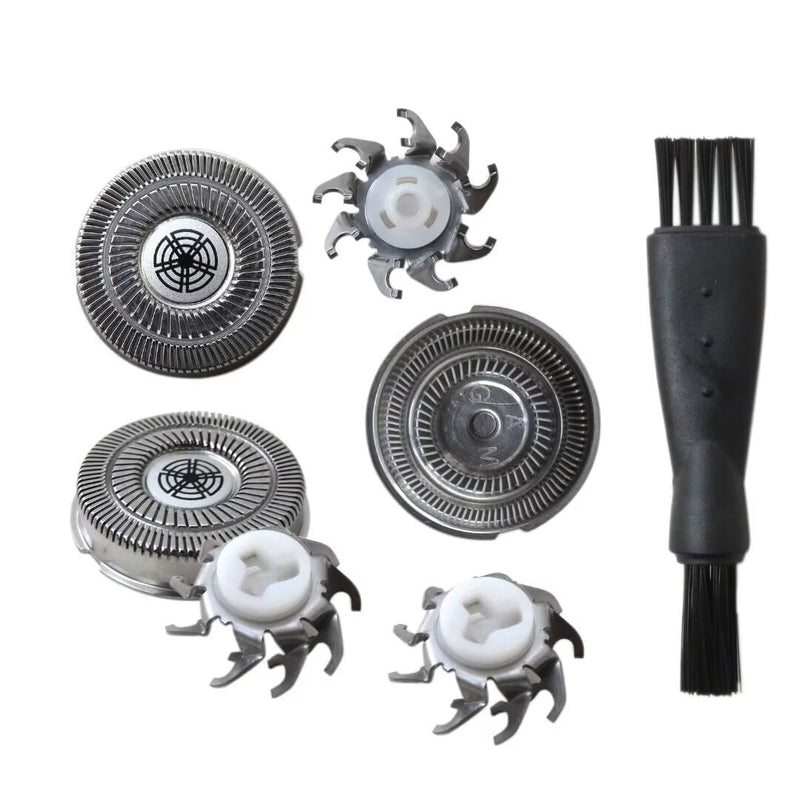 3Pcs Replacement Stainless Steel Shaver Shaving Head Blade Cutters with Clean Brush Compatible with SW-S7105 Electric Shaver Men’s Rotary Shaver Shaver Head Blades