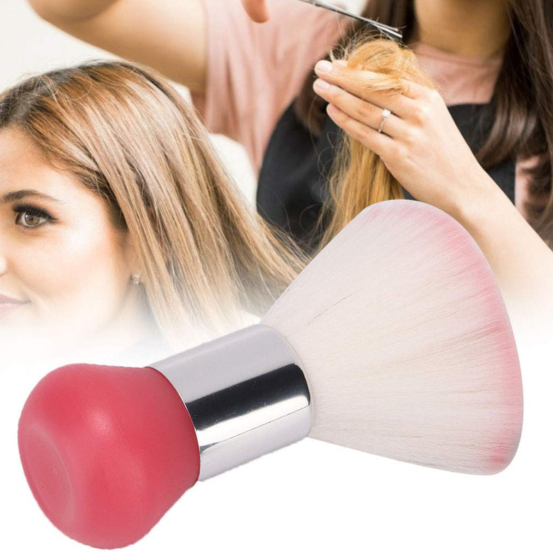 Barber Brush Neck Dusters, Soft Extra Wide Barber Neck Duster Brush, Nylon Broken Hair Duster with Anti Sliding Slot for Hair Salon Cutting, Shaving, Cleaning, Pink