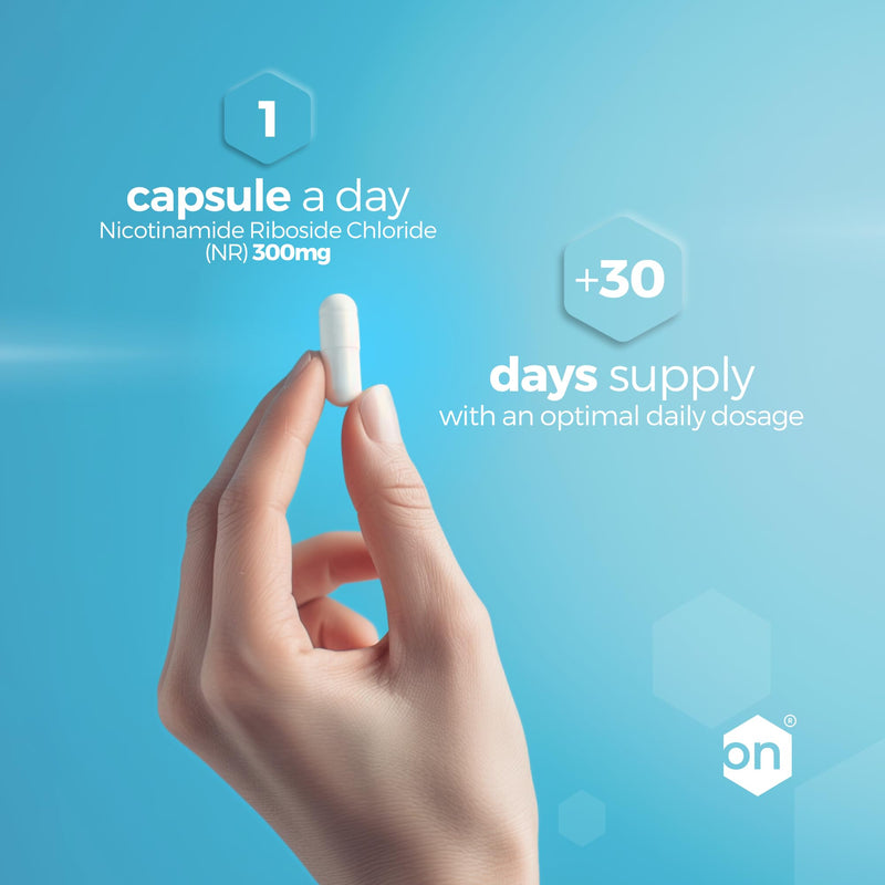 NAD+ Nicotinamide Riboside Chloride 300mg - 1-Month Supply - NAD Booster - Third-Party Tested - Made in France - Pure & Premium - 30 Vegan Capsules - NAD Supplements - Hexagon 30 count (Pack of 1)