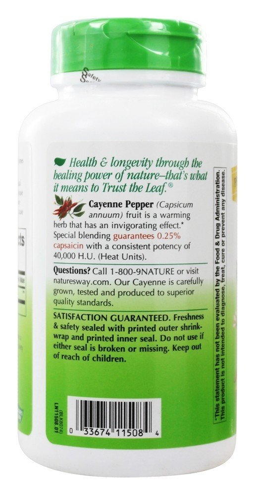 [Australia] - Natures Way Cayenne Pepper 40000 Hu, 180 ct 