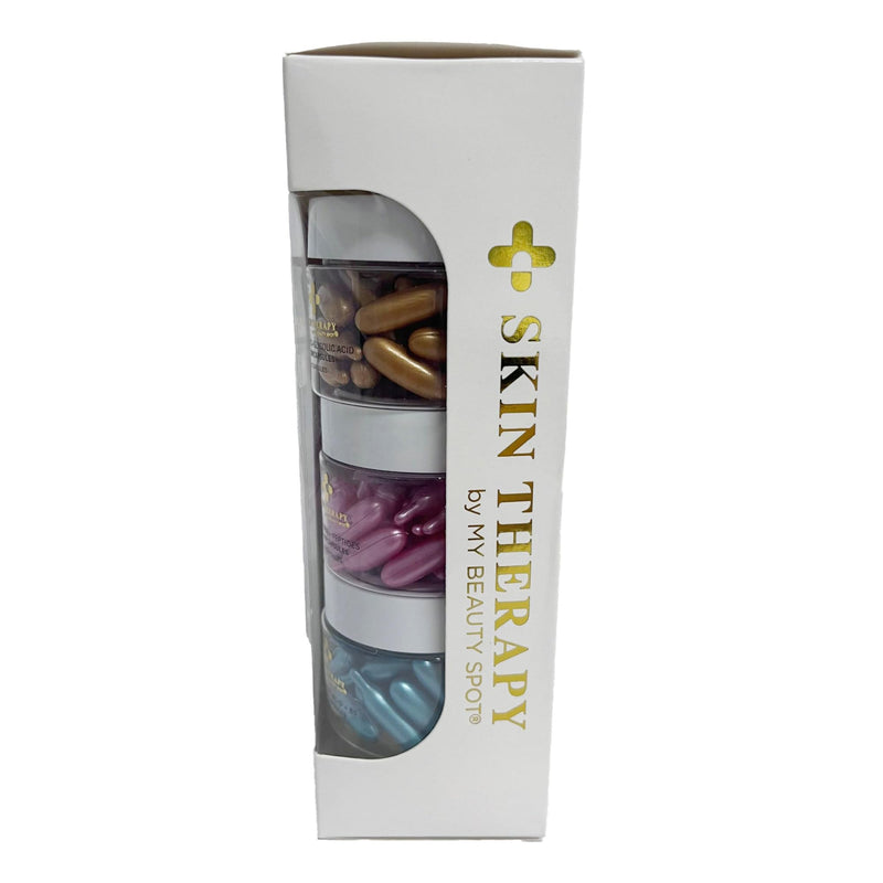 My Beauty Spot Facial Serum Capsules 3 Pack 90pcs Vitamin C Serum, Hylunaric Acid Serum, Collagen Serum for Face Anti Aging Anti Wrinkle Serum for Fine Lines Standard