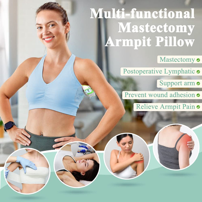 [Australia] - KAAMOS 4 Pcs Lymphedema Axilla Pillow Lumpectomy Mastectomy Recovery Supplies Breast Surgery Pillow for Sleeping Underarm Pillow for Lumpectomy Breast Cancer Surgery Recovery Armpit Pain Relief 