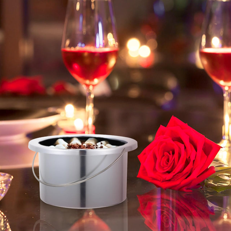 Wax Melter Inner Pot Aluminum Wax Warmer Replacement Bowl for Hair Removal 4.92 Inch Non-Stick Design with Ergonomic Handle for Easy Cleaning