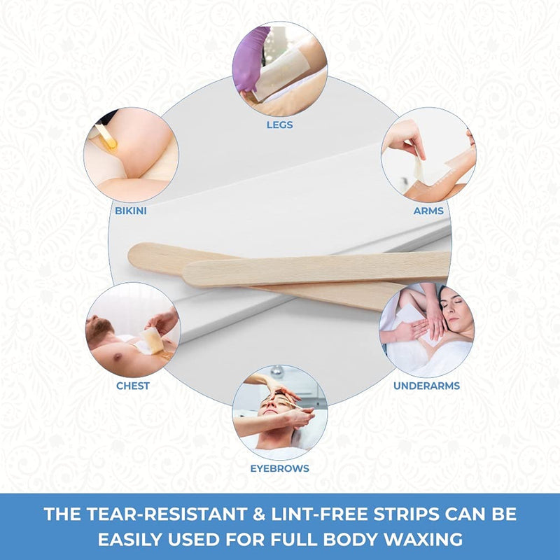 [Australia] - ForPro Professional Collection Non-Woven Epilating Strips, White, Tear-Resistant, Pre-Cut Strips For Hair Removal, 3" W x 9" L, 500-Count 500 Count (Pack of 1) 