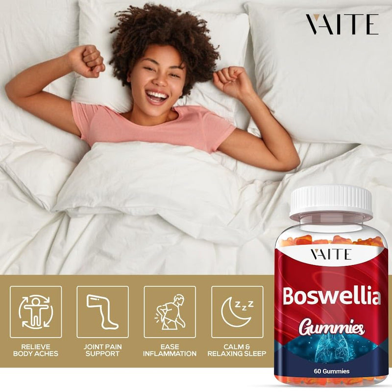 [Australia] - VAITE Boswellia Serrata Extract Gummies 1200mg ‚Äì Joint Support Supplement with Indian Frankincense, Boswellic Acid, and Botanical Resin Extract, Vegetarian for Women and Men, Non-GMO, Gluten-Free 